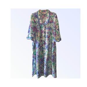 Vintage woman's robe with snaps sz XL EUC